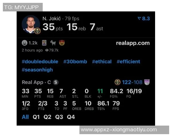 约基奇在场时球队百回合得分创历史新高达1281分展现超强进攻效率